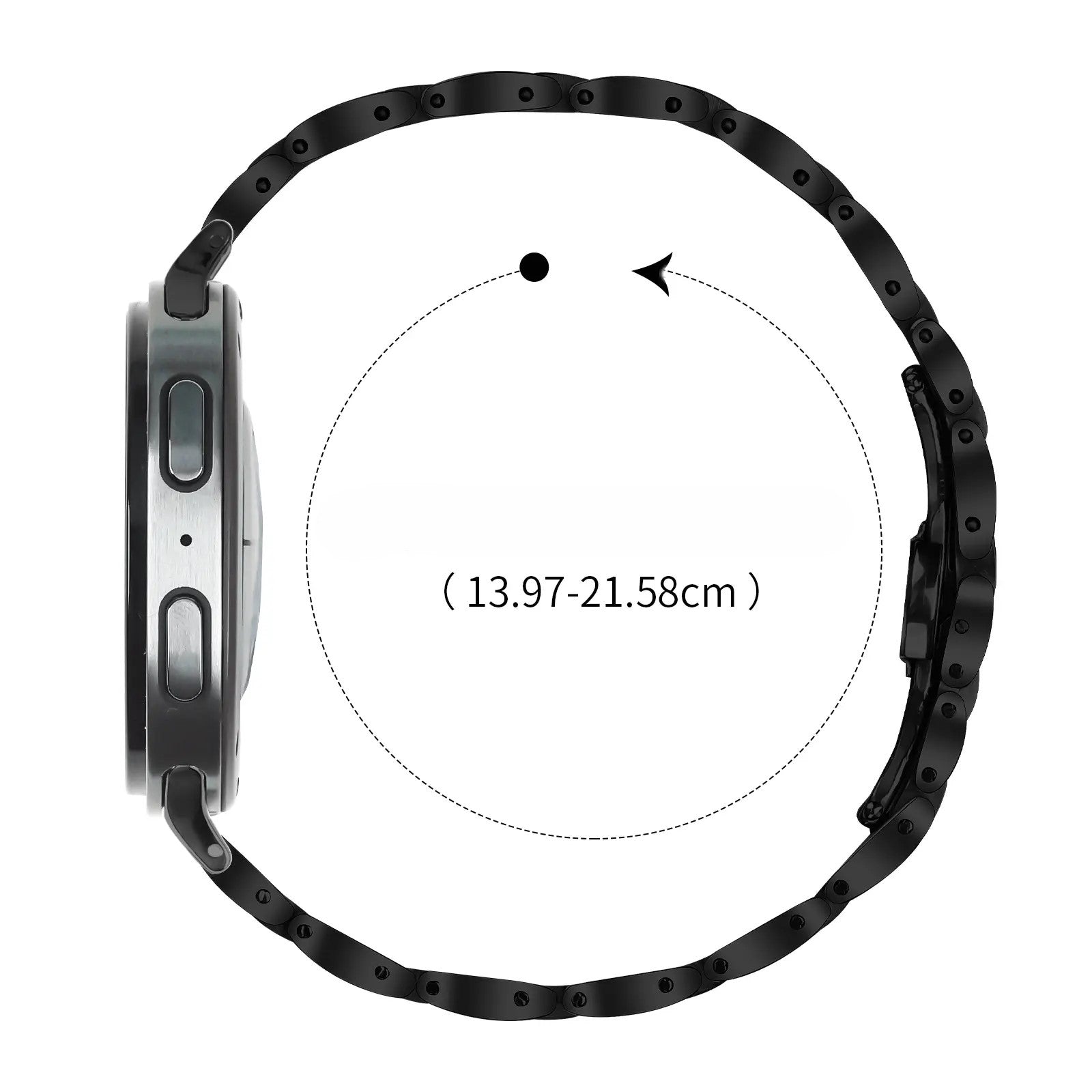 Correa acero delgada Samsung Galaxy Watch 9 - 40mm (negro)