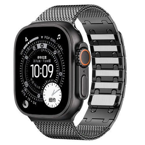 Apple Watch Solides Milanese Armband (Schwarz)
