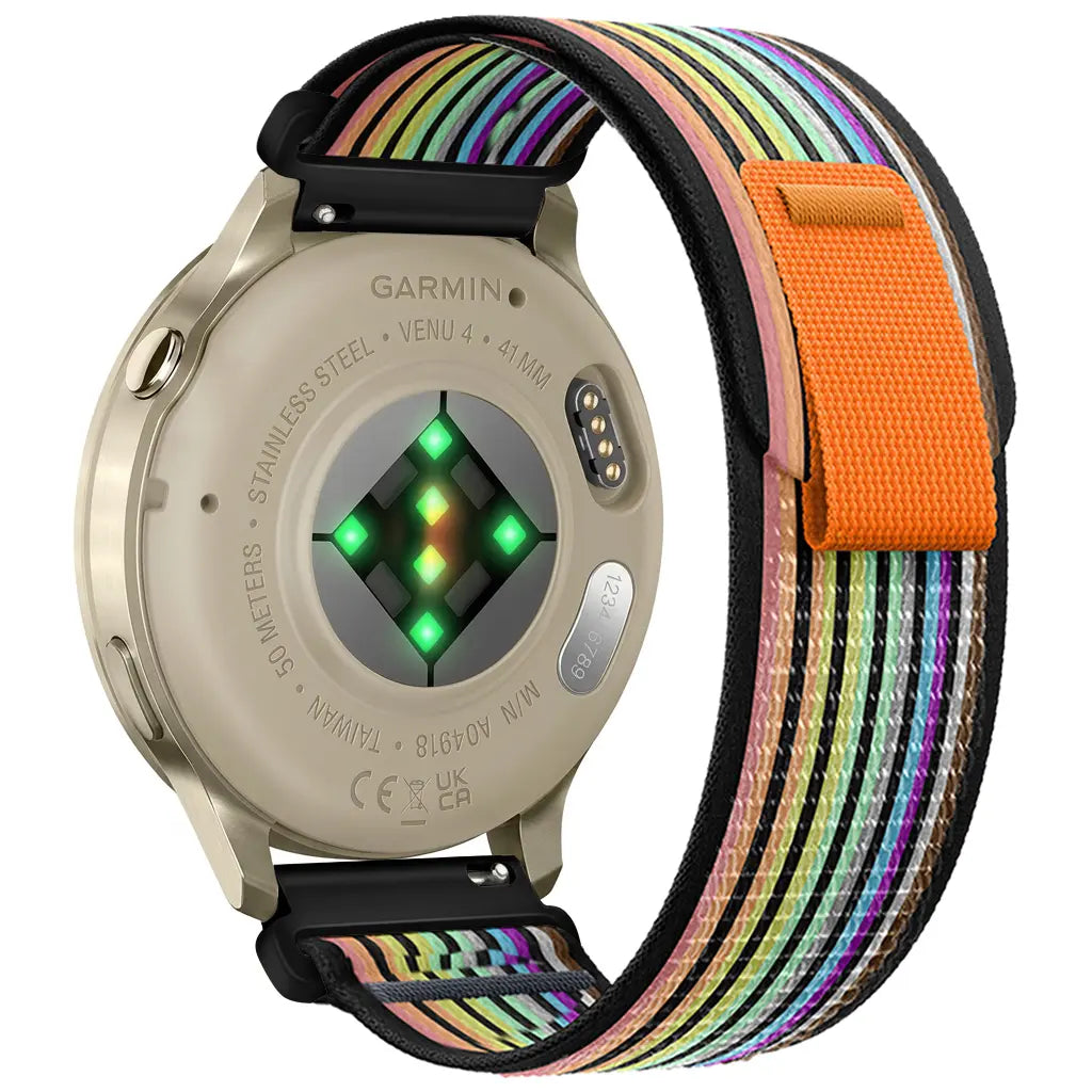 Correa nylon trail Garmin Vivomove Sport (negro colorido)