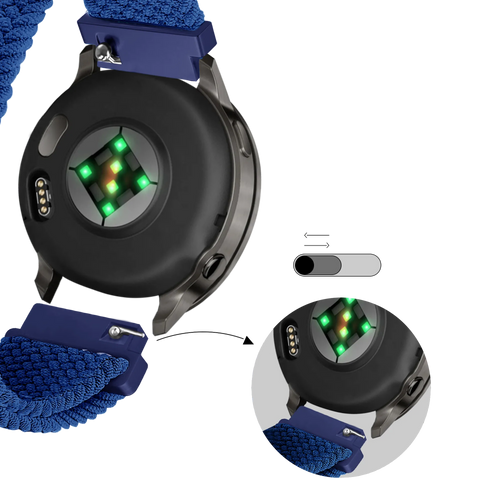 Bandz Bracelet tressé réglable Garmin Forerunner 265s (bleu)