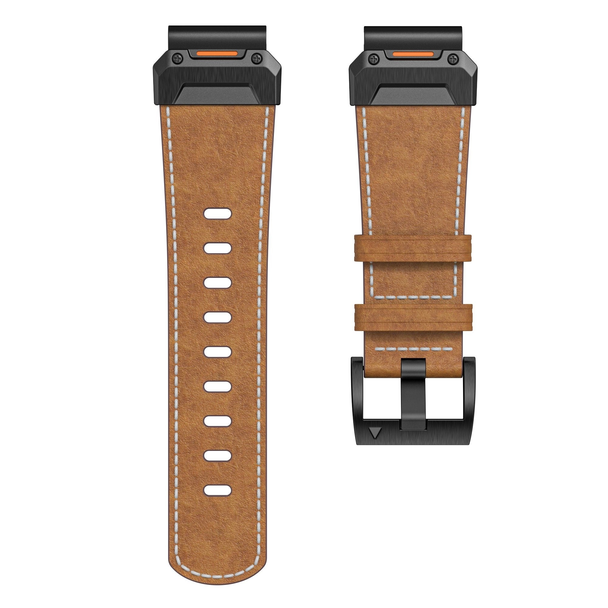 Correa cuero genuina Garmin Fenix 5 / 6 (cafe)