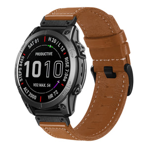 Garmin Tactix 8 - 47mm Premium Leather Strap (Brown)