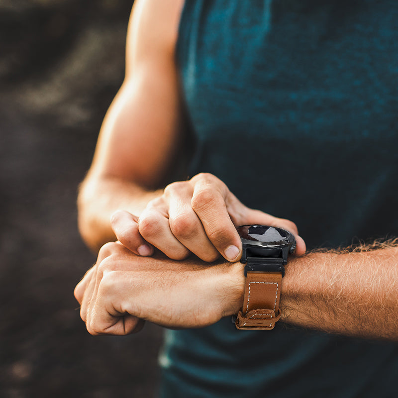 Garmin Tactix 8 - 47mm Premium Leather Strap (Brown)