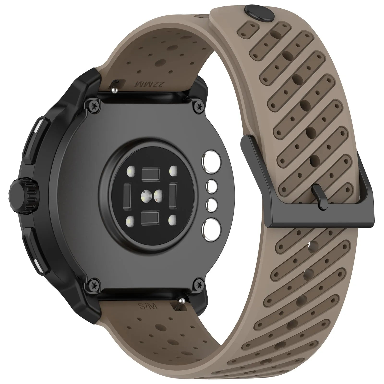 Coros Apex 2 Pro Striped Silicone Strap (Brown)