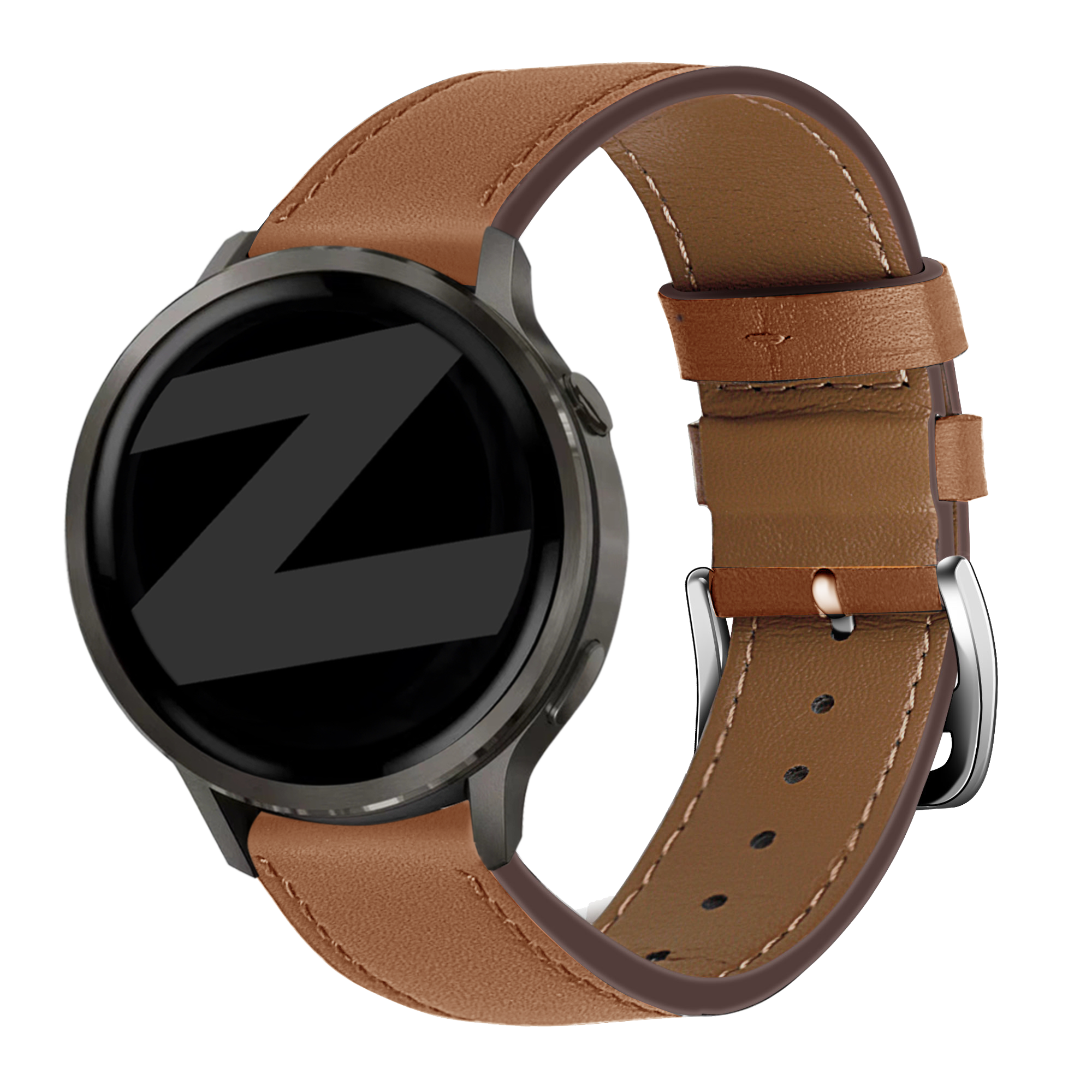 Bandz universeel 18mm lederen band 'Deluxe' (bruin)
