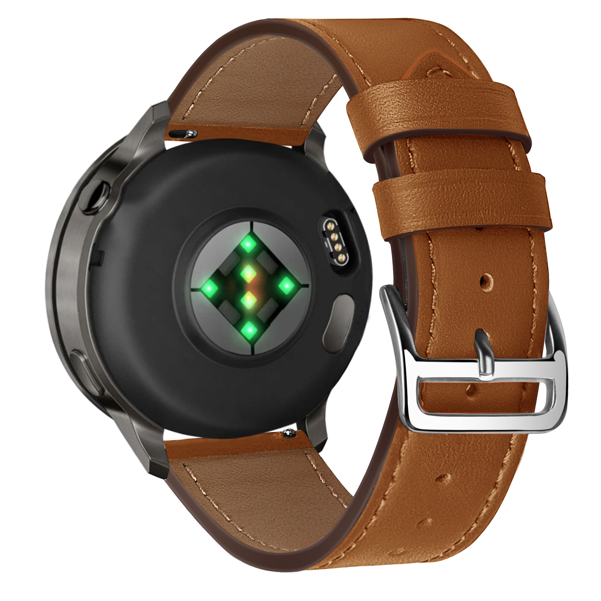 Bandz Bracelet cuir 'Deluxe' Garmin Venu 3 (marron)