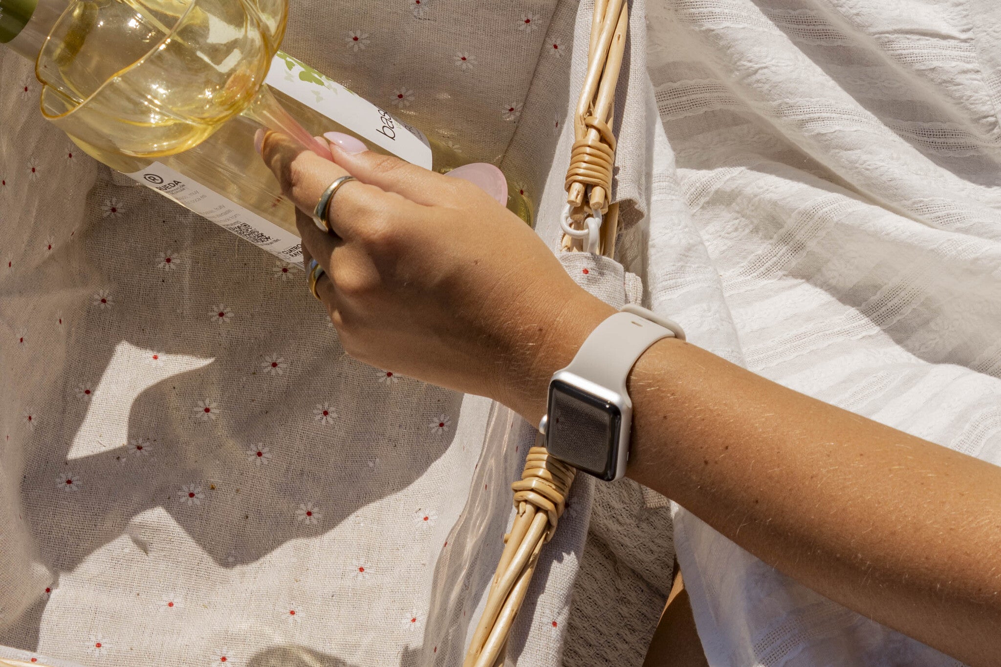 Correa silicona xoxo Wildhearts Apple Watch (blanco estrella)