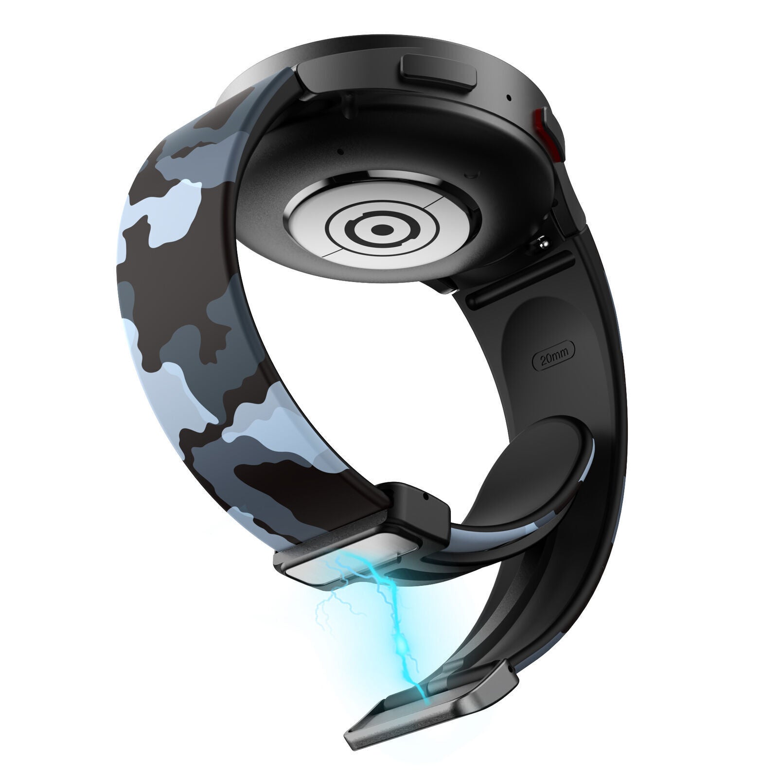 Samsung Galaxy Watch 4 Classic 46mm D-Schnalle Armband Graues Tarnung