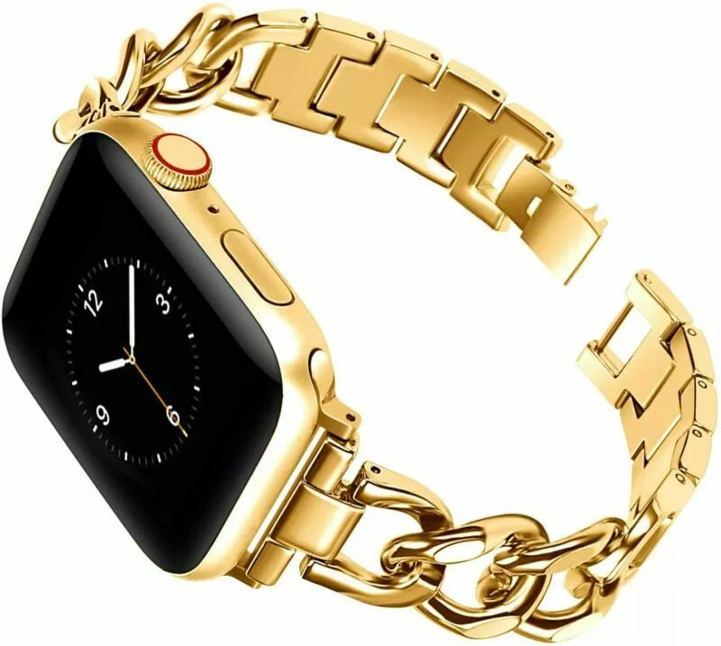 Apple Watch Correa de la cadena de acero (oro)
