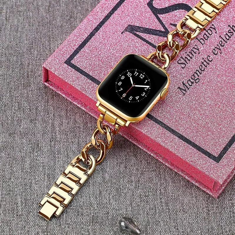 Apple Watch Steel Chain Strap (Gold)
