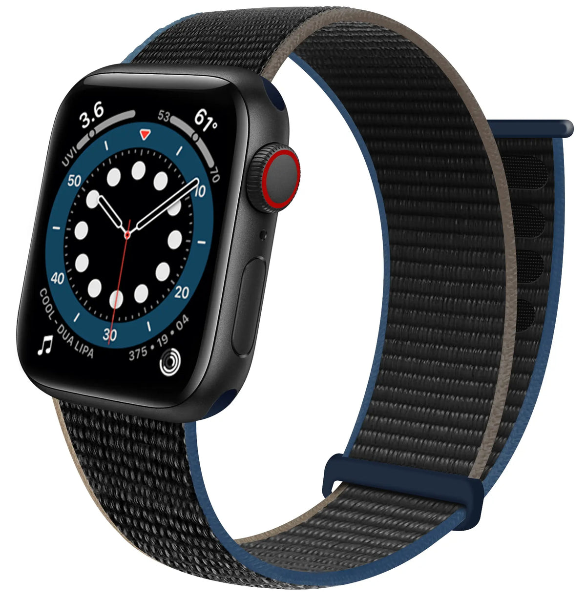 Apple Watch Nylon Loop Strap (Charcoal)