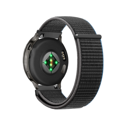 Bandz Garmin Vivoactive 4 Nylon Loop Armband (Anthrazit)