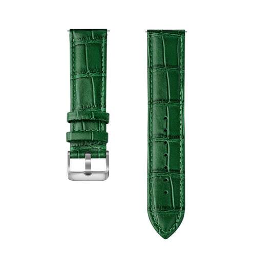 Oppo Watch S Gebürstetes Lederarmband Krokodilprägung (Grün)