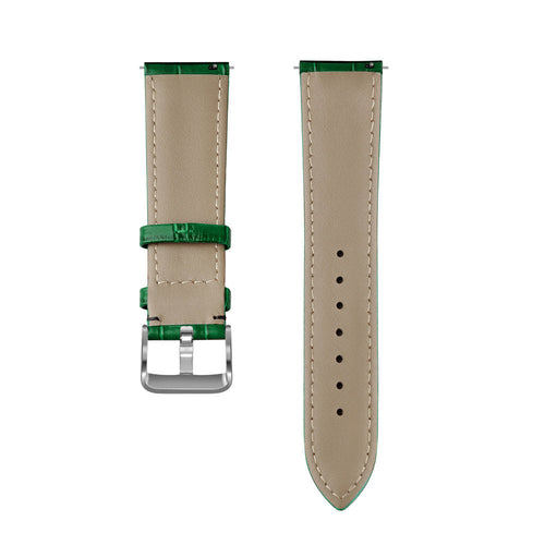Oppo Watch S Gebürstetes Lederarmband Krokodilprägung (Grün)