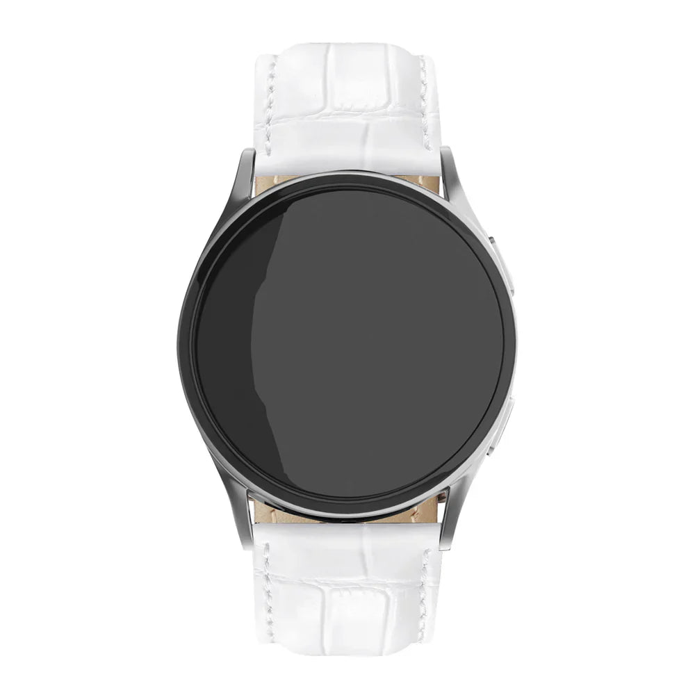 Withings ScanWatch Nova Crocodile Leather Grain Strap (White)