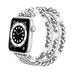 Apple Watch Perlenbesetztes Kristallarmband (Silber)