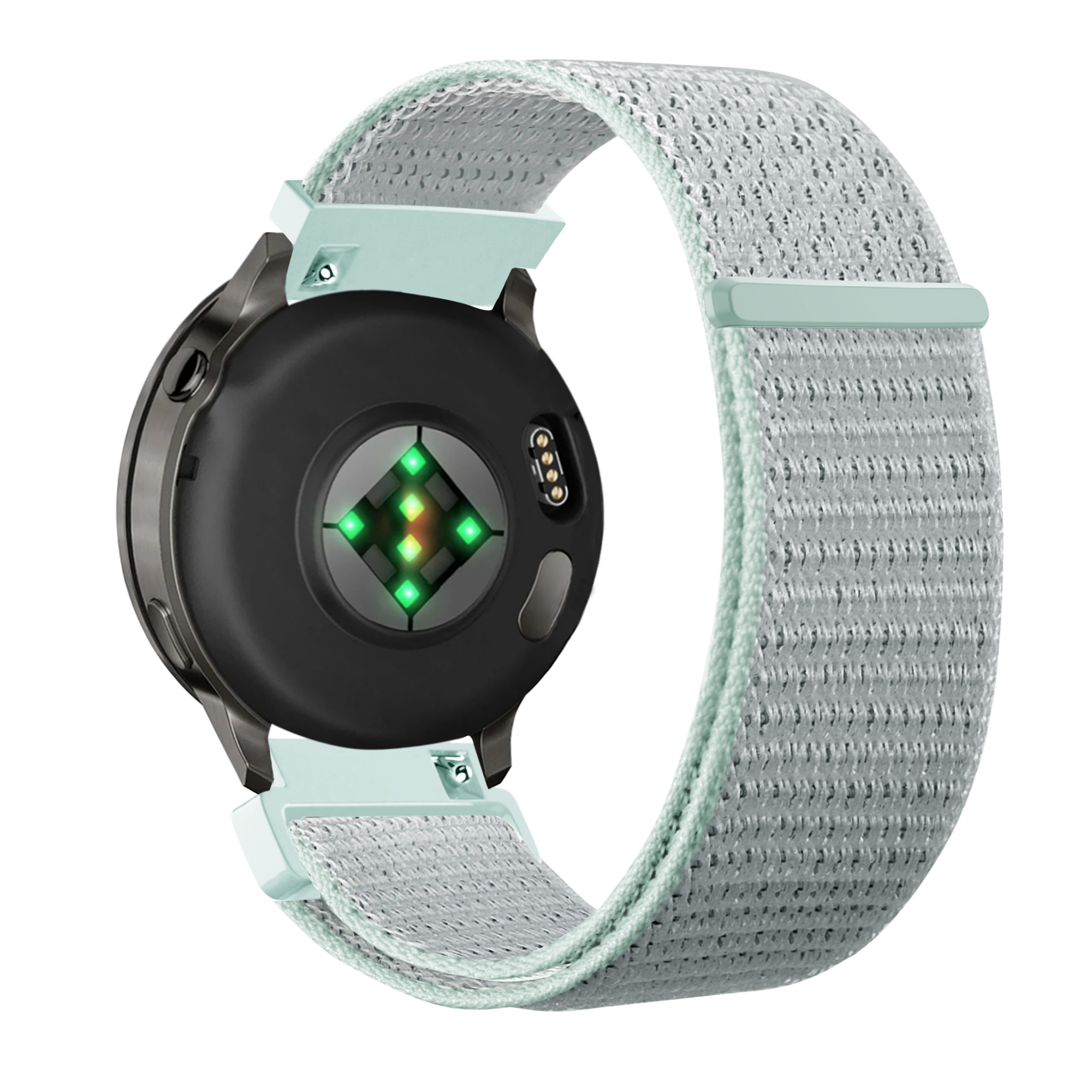 Bandz Garmin Vivomove 3s nylon loop band (licht cyaan)