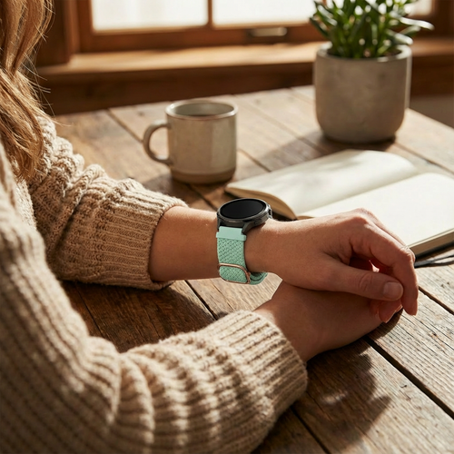 Bandz Garmin Venu 2s Verstellbares Geflochtenes Armband (Türkis)