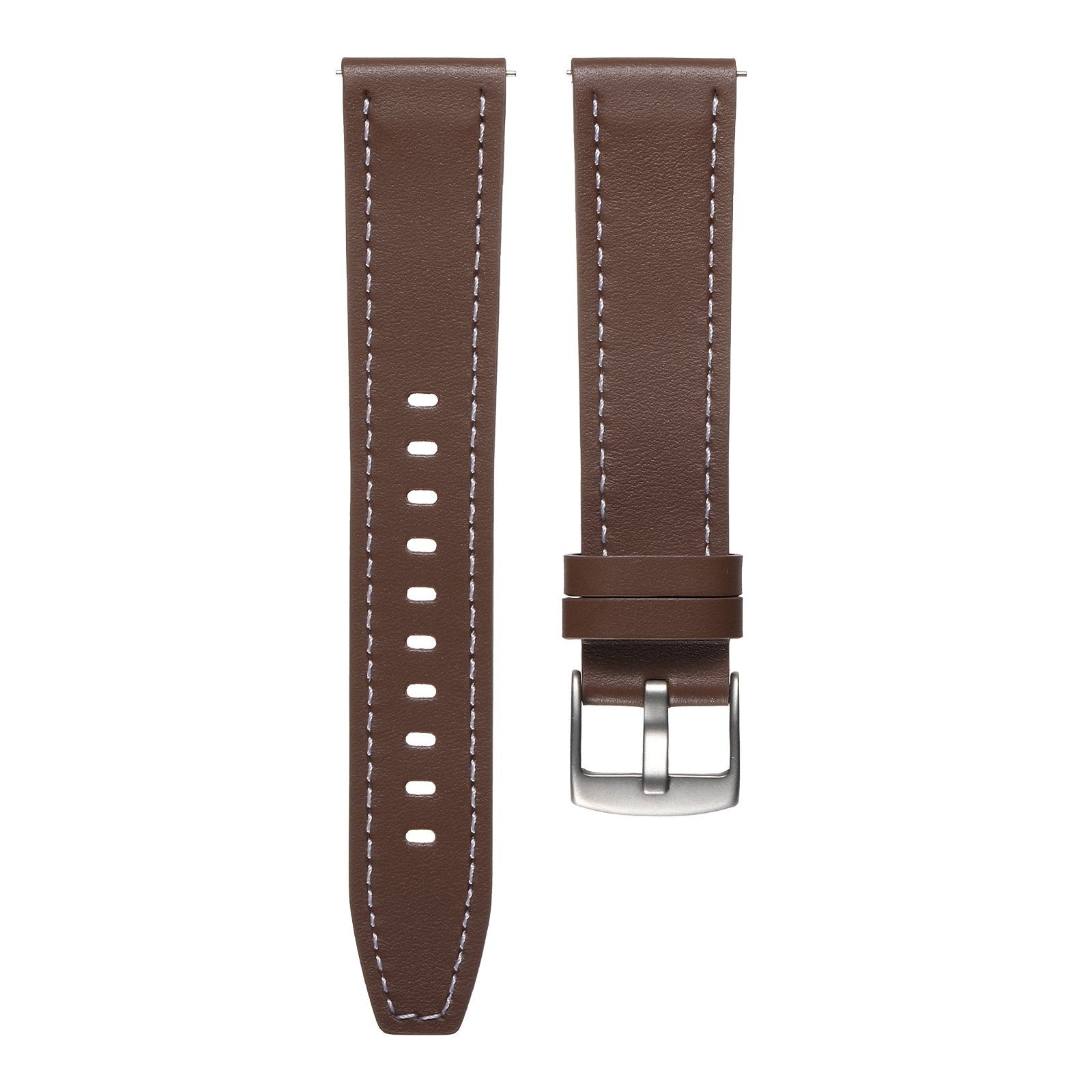 Samsung Galaxy Watch 4 Classic 46mm 'One Push' Leather Strap (Dark Brown)