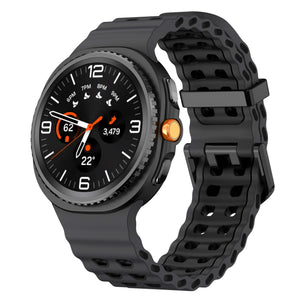 Bracelet Ocean Samsung Galaxy Watch 8 - 40mm (gris foncé/noir)