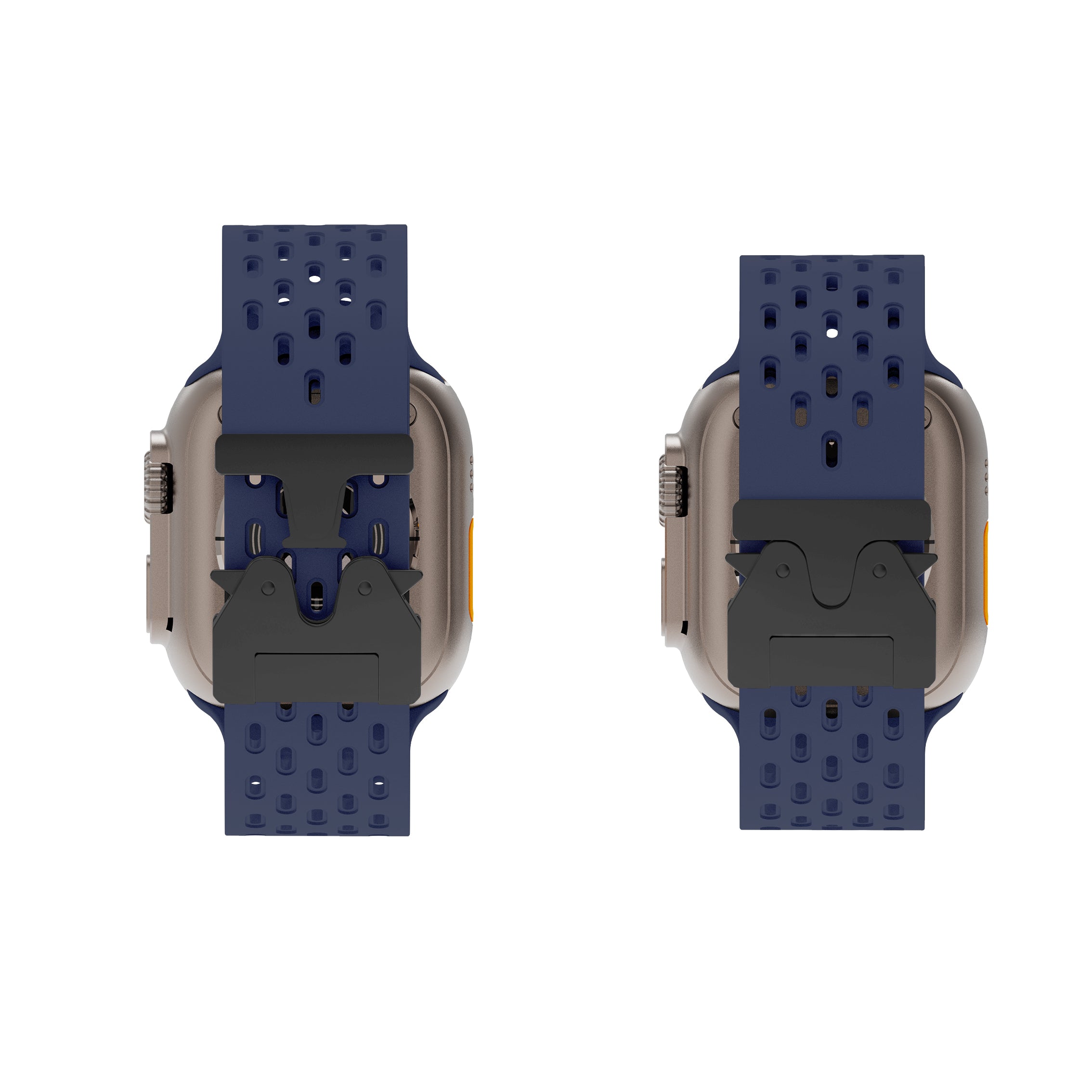 Apple Watch Silikonarmband mit P-Schnalle (Dunkelblau)