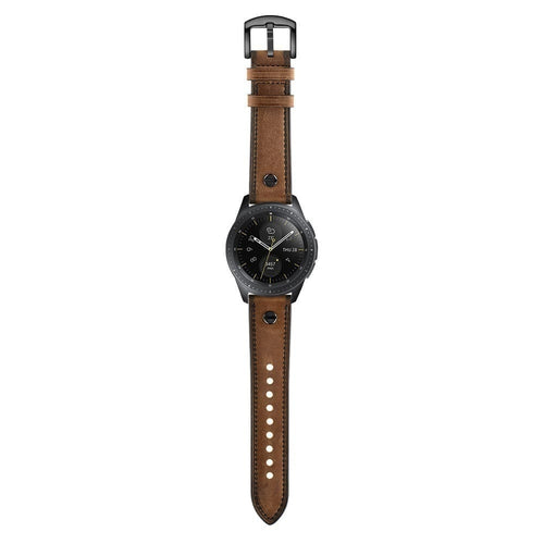 Bracelet cuir avec vis  Coros Pace 2 (marron foncé)