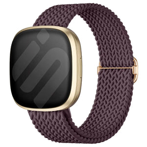 Fitbit Versa 3 Adjustable Woven Strap (Dark Cherry)