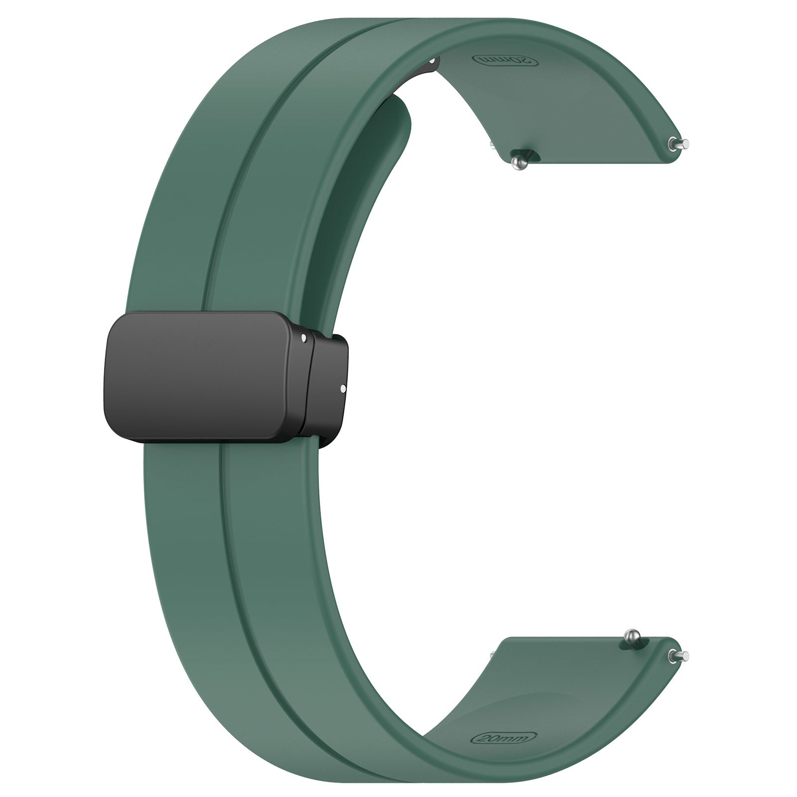Coros Apex 2 D-Buckle Silicone Strap (Dark Green)
