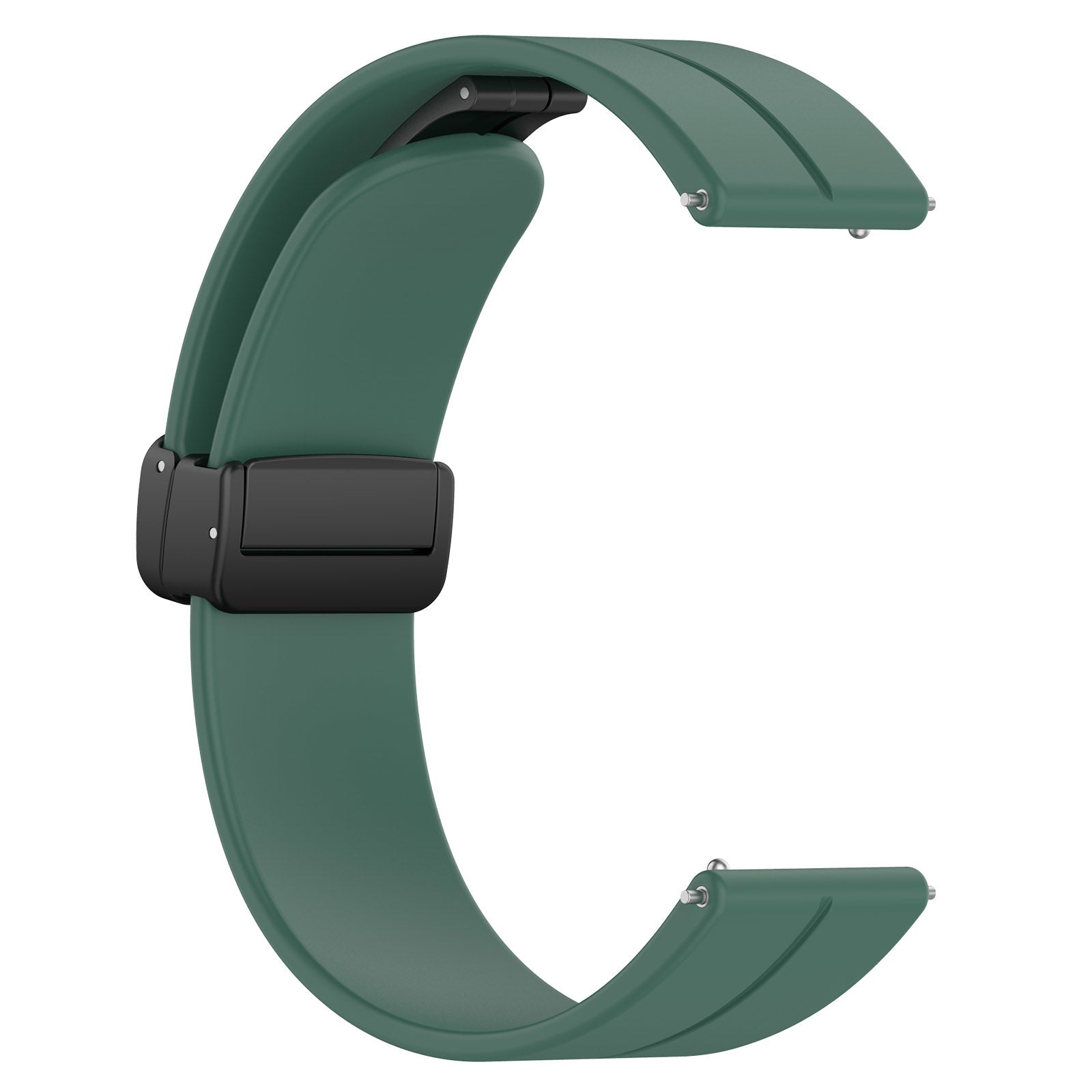 Coros Pace 2 D-Buckle Silicone Strap (Dark Green)