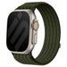 Correa nylon ultrafina Apple Watch (verde oscuro)