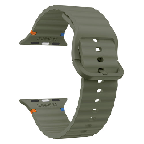 Correa silicona Wave Apple Watch (verde oscuro)