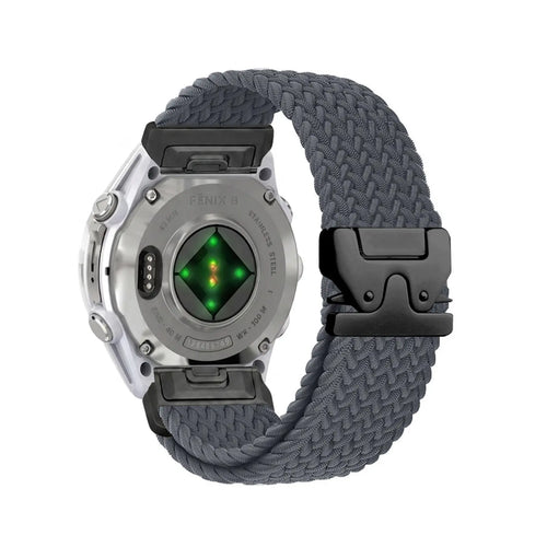 Garmin Epix Gen 2 - 47mm Braided Strap P-Buckle (Dark Grey with Black)