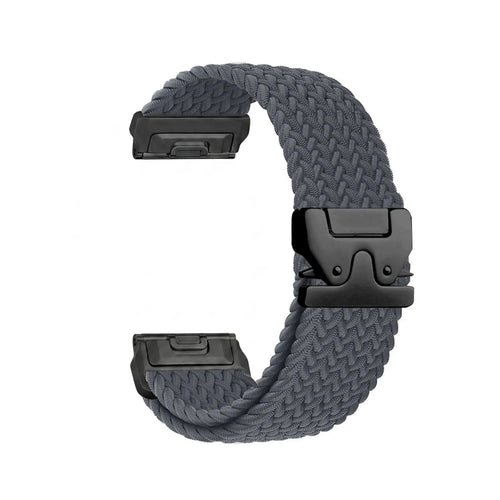 Garmin Epix Gen 2 - 47mm Braided Strap P-Buckle (Dark Grey with Black)