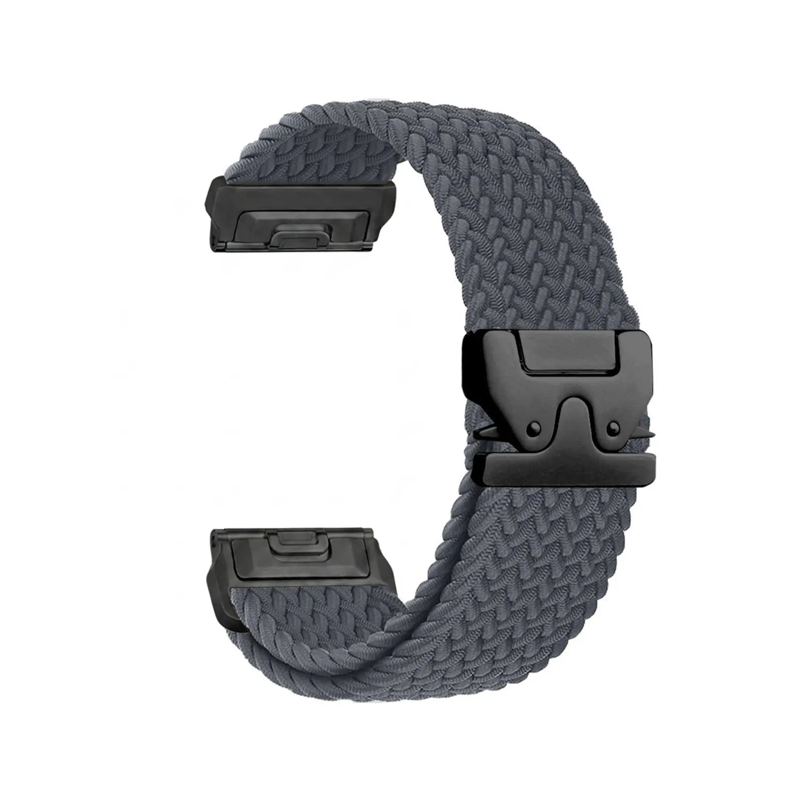 Garmin Epix Gen 2 - 47mm Braided Strap P-Buckle (Dark Grey with Black)