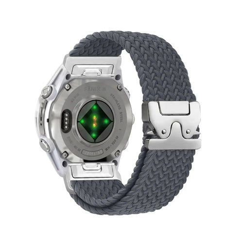 Garmin Epix Pro (Gen 2) 47mm gevlochten band met P-buckle (donkergrijs met zilver)