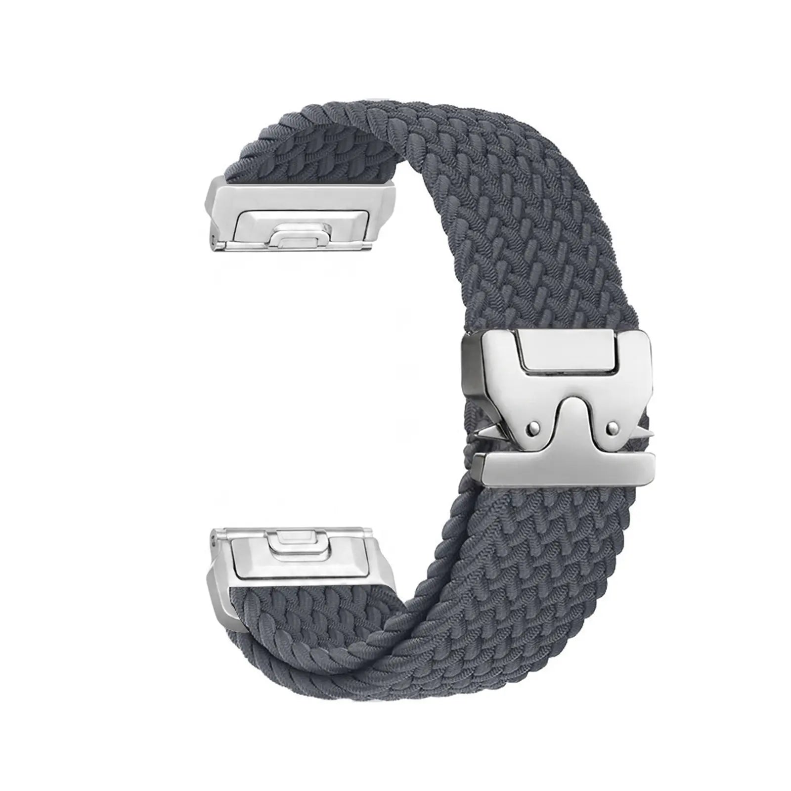 Garmin Epix Pro (Gen 2) 47mm gevlochten band met P-buckle (donkergrijs met zilver)