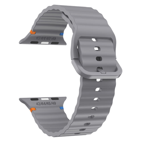 Correa silicona Wave Apple Watch (gris oscuro)