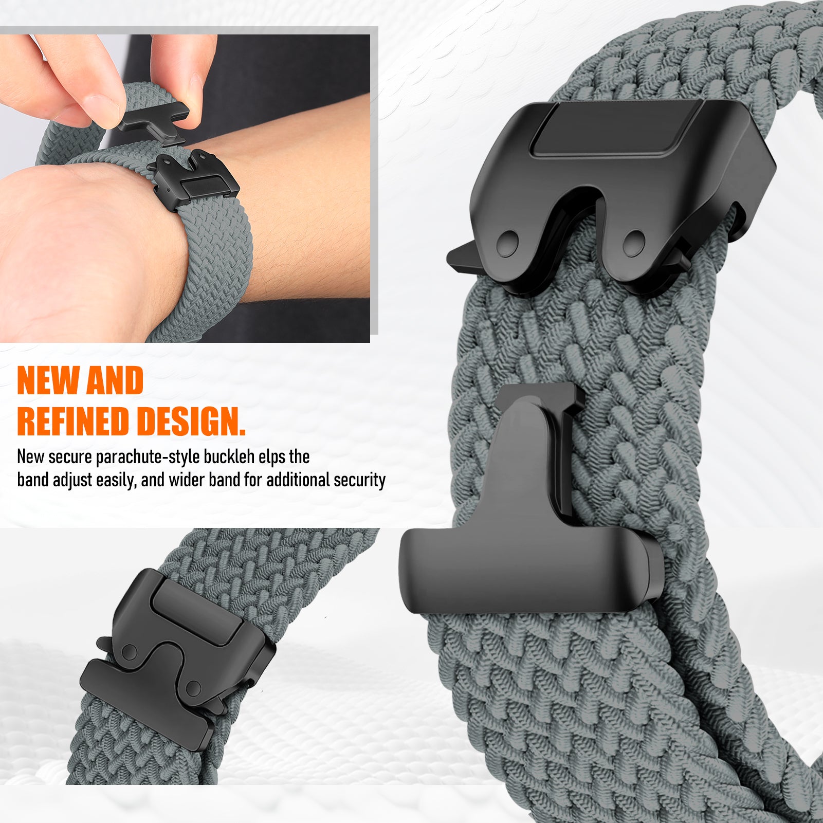 Correa trenzada con hebilla-P Google Pixel Watch 4 - 45mm (gris)