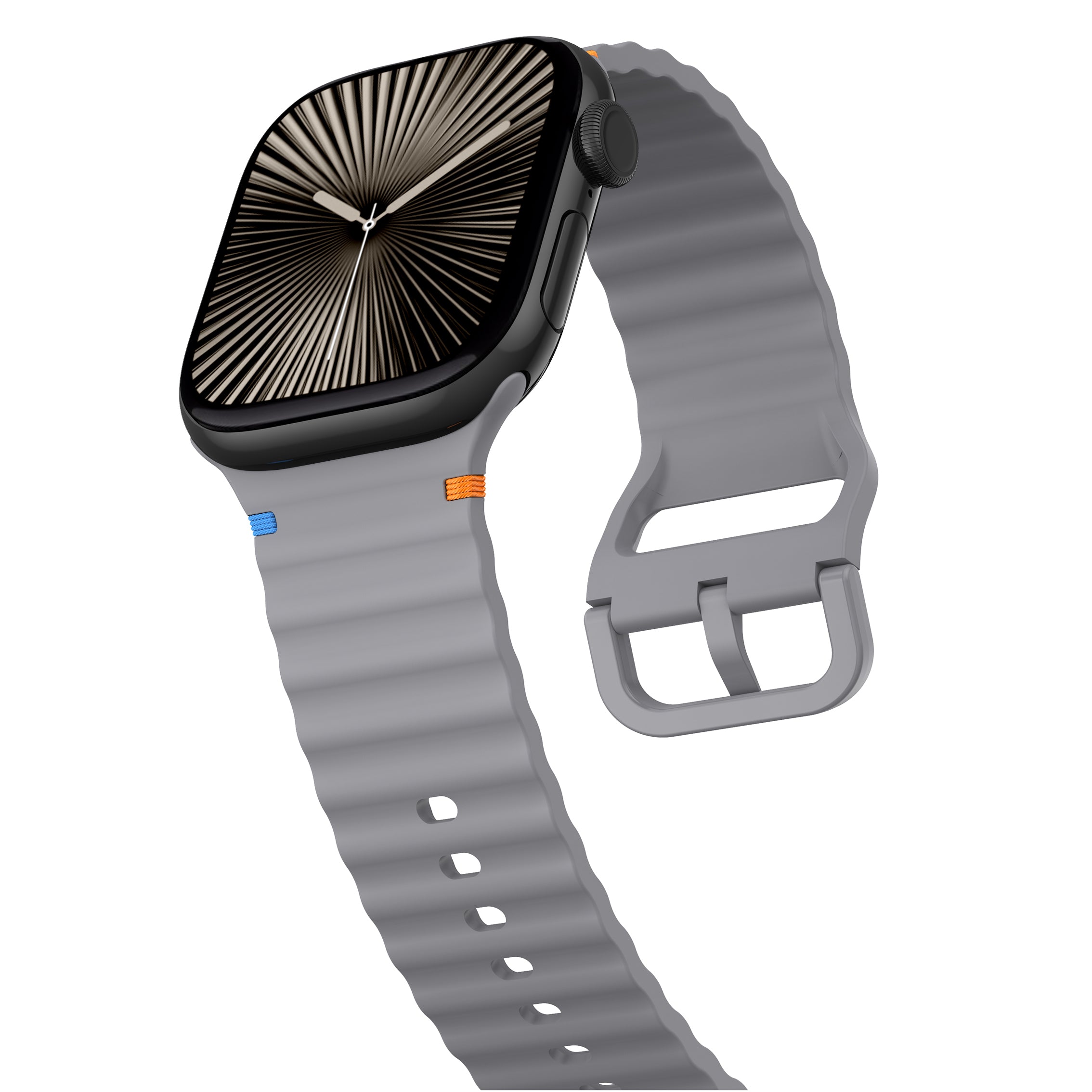 Correa silicona Wave Apple Watch (gris oscuro)