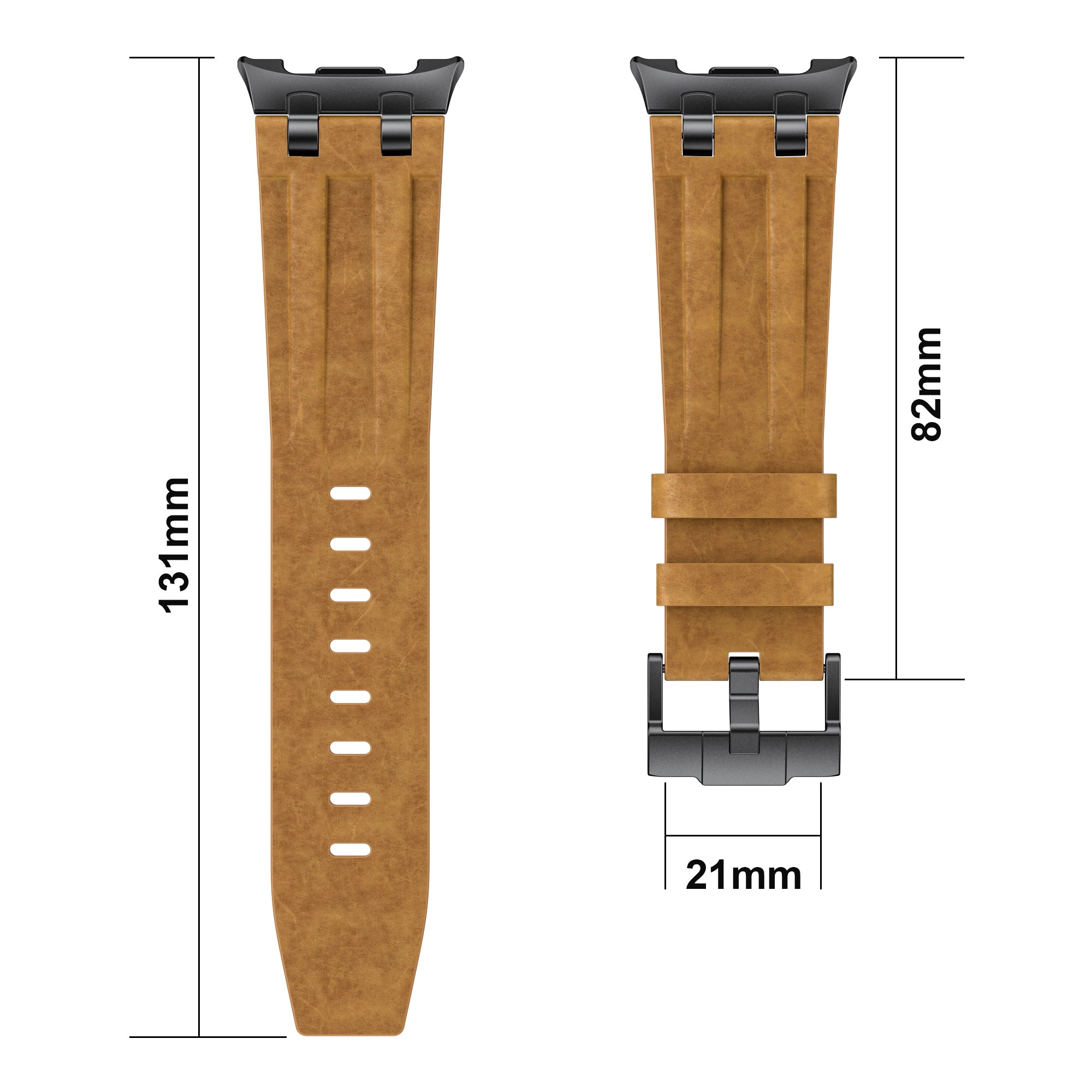 Samsung Galaxy Watch 8 - 40mm Solid Leather Strap (Brown)