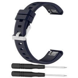 Correa silicona lustroso Garmin Instinct 3 - 45mm (azul oscuro)