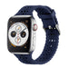 Apple Watch Silikonarmband mit Muster (Dunkelblau)