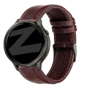 Bandz Garmin Forerunner 645 Leather Strap 'Classic' (Dark Brown)