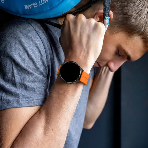 Bandz Garmin Vivoactive 6 siliconen band met D-buckle (oranje)