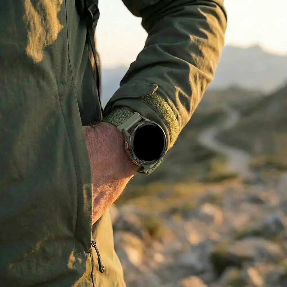 Bandz Amazfit Active 3 Premium Alpine Strap (Olive)