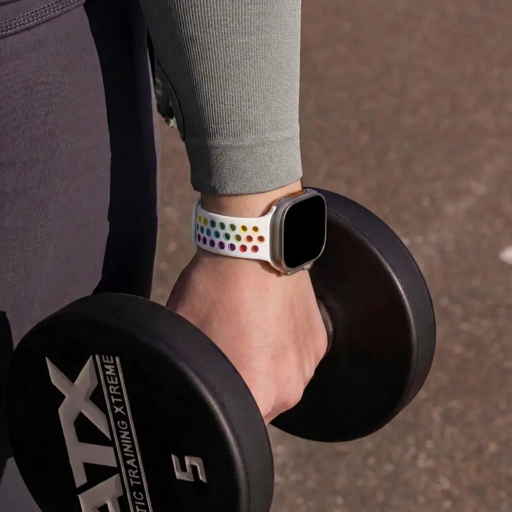 Apple Watch Sportarmband (Bunt Weiß)