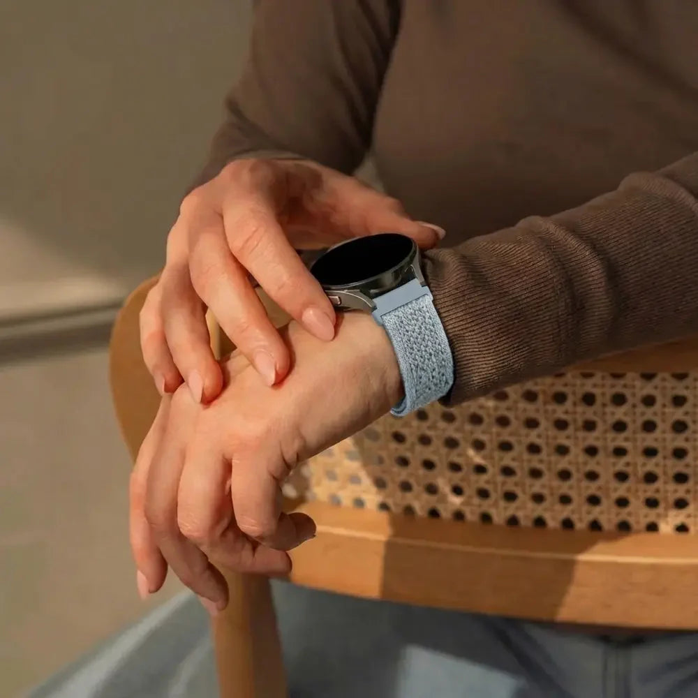 Bandz Amazfit GTR Mini Vintage Nylon Strap (Light Blue)