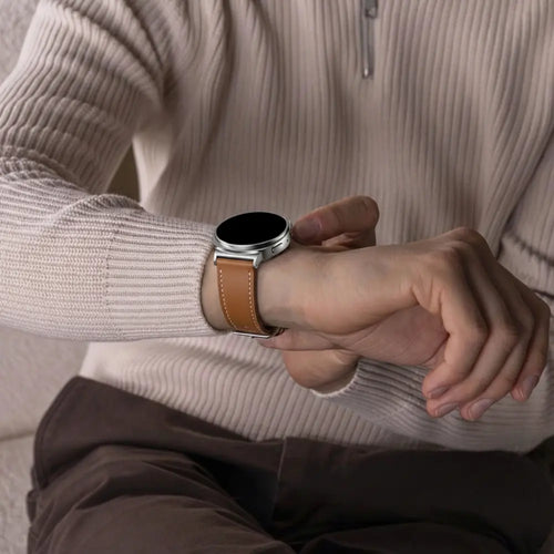 Correa cuero clasico Samsung Galaxy Watch 8 Classic (marrón)
