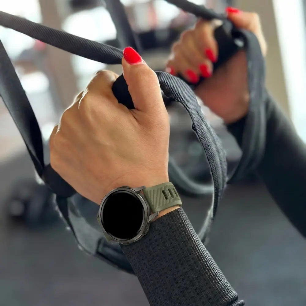 Bandz Bracelet sport avec boucle Garmin Forerunner 255s (vert olive/noir)
