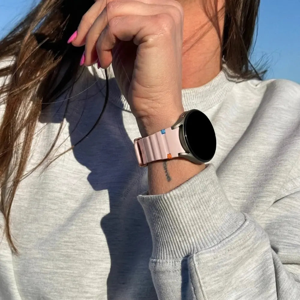 Bandz Samsung Galaxy Watch 5 - 44mm Wave Strap 'Easy Fit' (Light Pink)